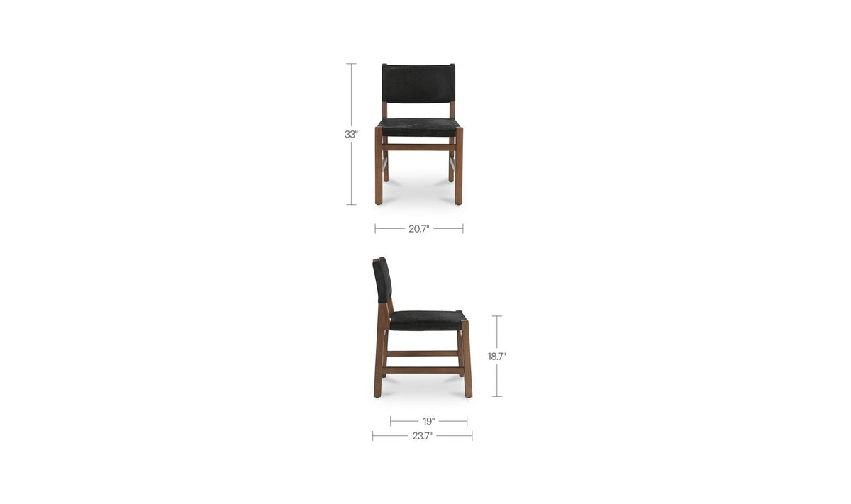 Malone Black Hair On Hide Dining Chair - Ornate Home