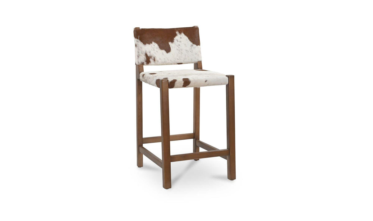 Malone Speckled Hair On Hide Counter Stool - Ornate Home