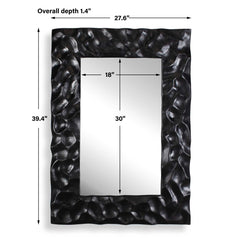 Malosi Black Carved Mirror - Ornate Home
