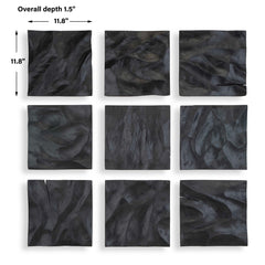 Malosi Black Wood Wall Decor (Set of 9) - Ornate Home