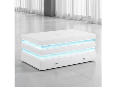 Maloy White Rect Cocktail Table - Ornate Home