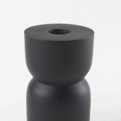 Malta Black Small Metal Candle Holder - Ornate Home