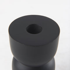 Malta Black Small Metal Candle Holder - Ornate Home