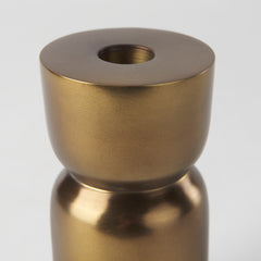 Malta Gold Aluminum Candle Holder Small - Ornate Home