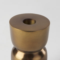 Malta Gold Aluminum Candle Holder Small - Ornate Home