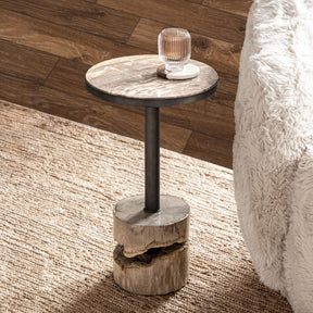 Malta Natural Small Accent Table - Ornate Home