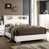 Malte White/Chrome 4 Pc. Queen Bedroom Set - Ornate Home