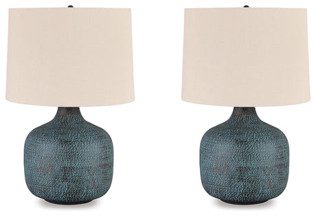 Malthace Patina Table Lamp (Set of 2) - Ornate Home