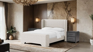 Malvern Taupe Eastern King Bed - Ornate Home
