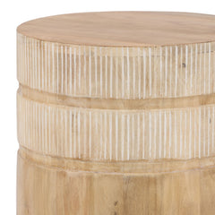 Malvina Natural Side Table - Ornate Home