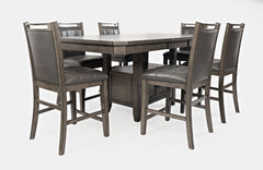 Manchester Grey High/Low Rect. Counter Dining Table w/ 6 Stools - Ornate Home