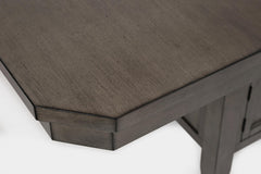 Manchester Grey High/Low Rect. Counter Dining Table w/ 6 Stools - Ornate Home