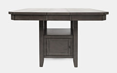 Manchester Grey High/Low Sq. Counter Dining Table w/ 6 Stools - Ornate Home