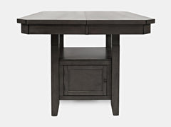 Manchester Grey High/Low Sq. Counter Dining Table w/ 6 Stools - Ornate Home