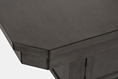 Manchester Grey High/Low Sq. Counter Dining Table w/ 6 Stools - Ornate Home