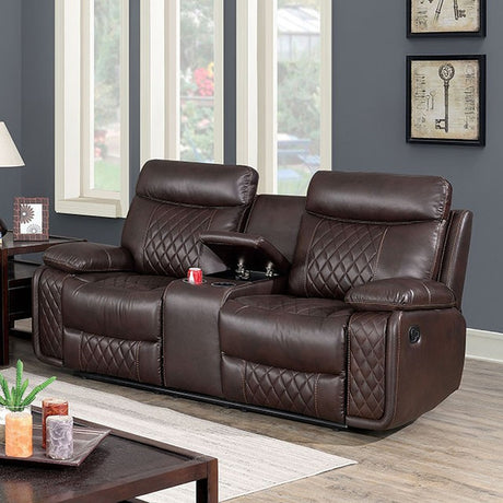 Manda Dark Brown Loveseat - Ornate Home