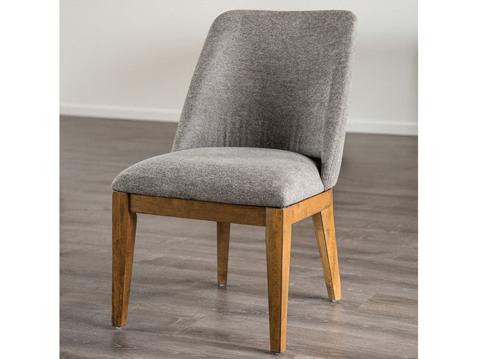 Mandal Chestnut/Gray Side Chair (Set of 2) - Ornate Home