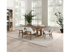 Mandal Chestnut/White 7 Piece Dining Set - Ornate Home