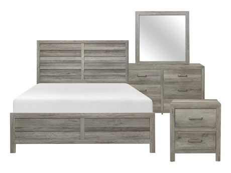 Mandan Gray 4-piece Queen Bedroom Set - Ornate Home