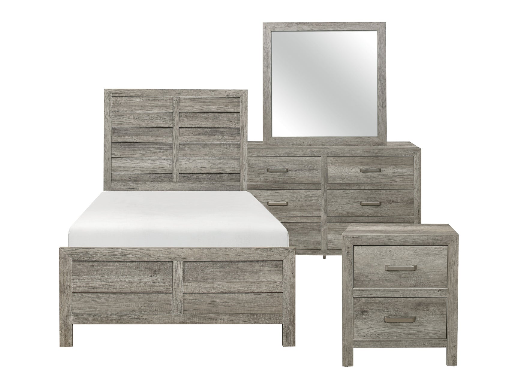 Mandan Gray 4-piece Twin Bedroom Set - Ornate Home