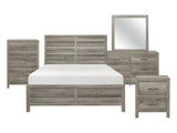 Mandan Weathered Gray 5-Piece Queen Bedroom Set - Ornate Home