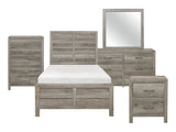 Mandan Weathered Gray 5-Piece Twin Bedroom Set - Ornate Home