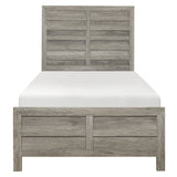 Mandan Weathered Gray 5-Piece Twin Bedroom Set - Ornate Home