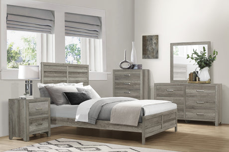 Mandan Weathered Gray California King Bed - Ornate Home