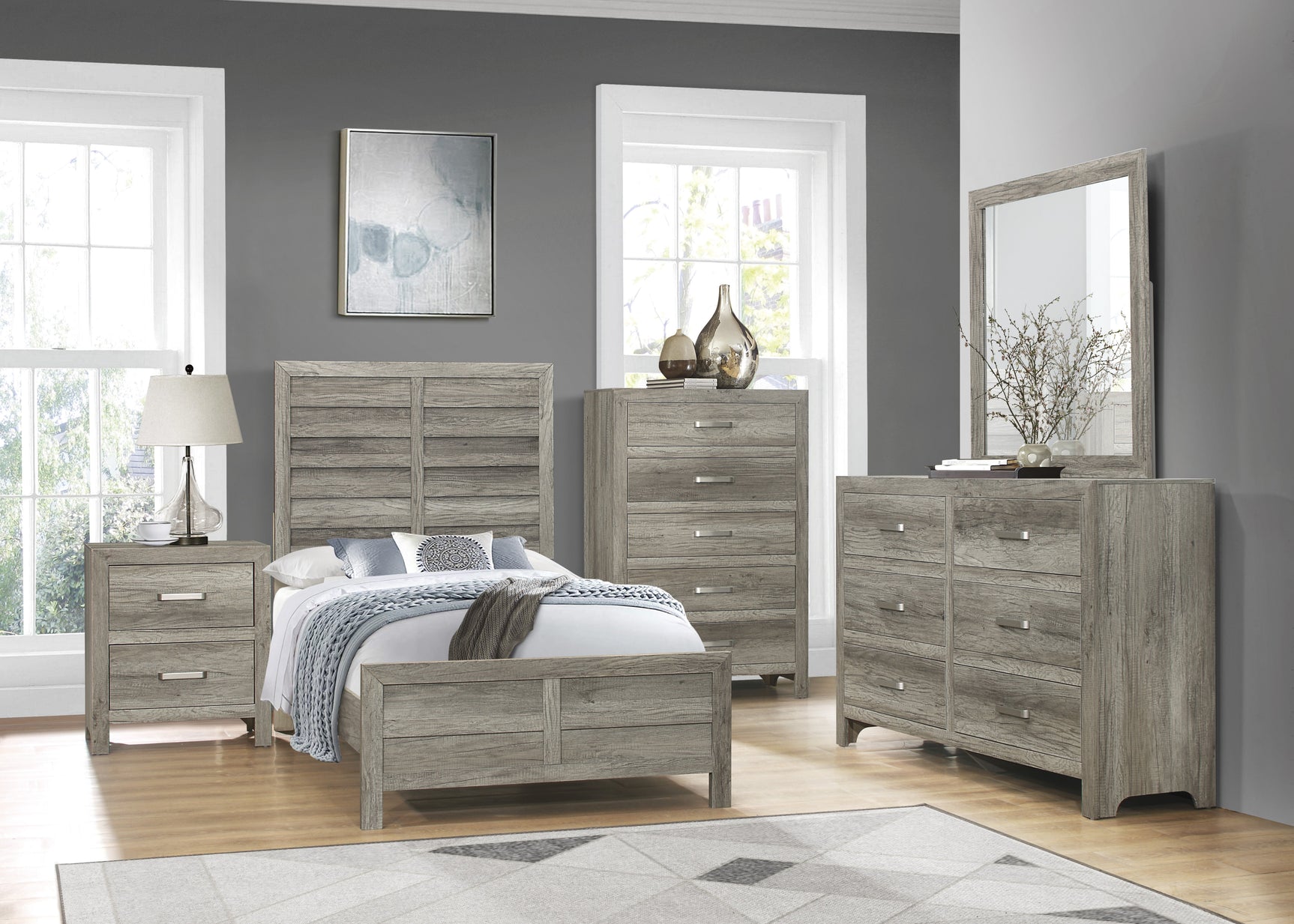 Mandan Weathered Gray Nightstand - Ornate Home