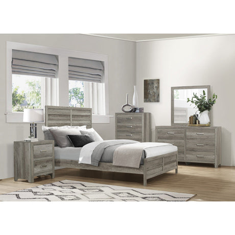 Mandan Weathered Gray Queen Bed - Ornate Home