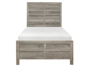 Mandan Weathered Gray Twin Bed - Ornate Home