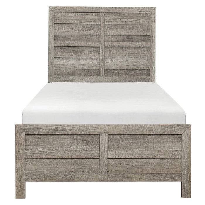 Mandan Weathered Gray Twin Bed - Ornate Home