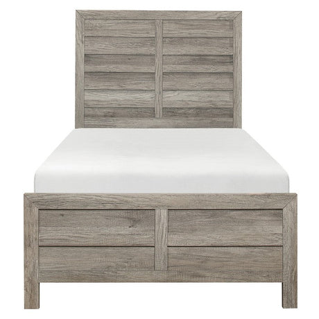 Mandan Weathered Gray Twin Bed - Ornate Home