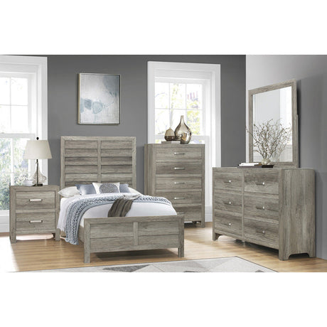 Mandan Weathered Gray Twin Bed - Ornate Home