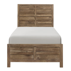 Mandan Weathered Pine 5-Piece Twin Bedroom Set - Ornate Home
