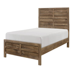 Mandan Weathered Pine 5-Piece Twin Bedroom Set - Ornate Home