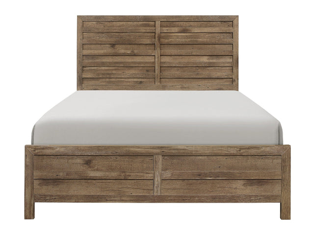 Mandan Weathered Pine Queen Bed - Ornate Home