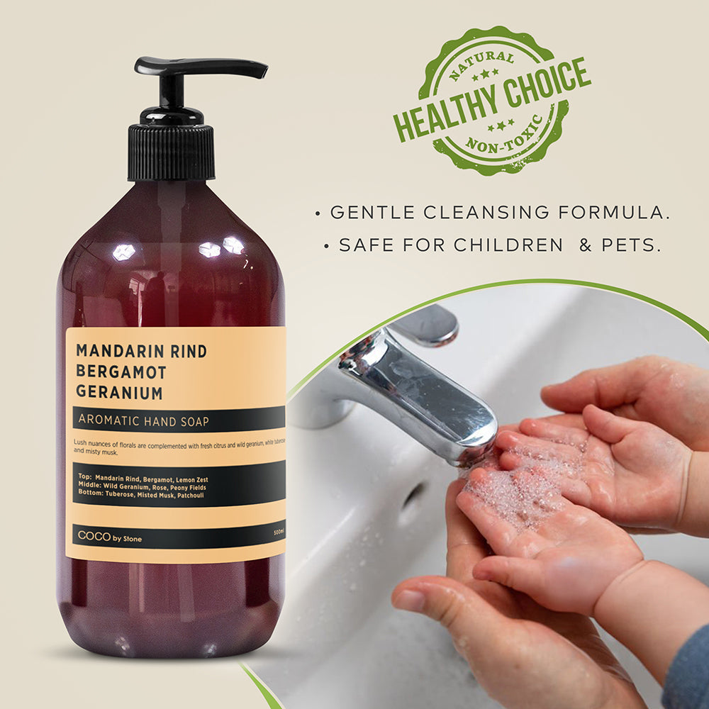 Mandarin Rind | Bergamot | Geranium Hand Soap - Ornate Home