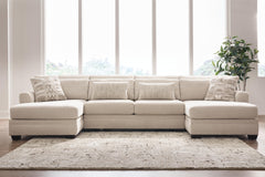 Mandi Point Marble 3-Piece Double Chaise Sleeper Sectional - Ornate Home