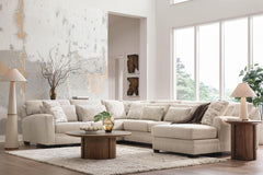 Mandi Point Marble 4-Piece Sectional with Right-Facing Chaise - Ornate Home