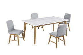 Mandier Natural 5 Pc. Dining Table Set - Ornate Home