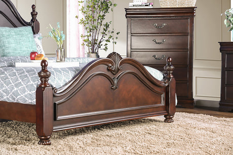 Mandura Cherry 4 Pc. Queen Bedroom Set - Ornate Home
