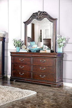 Mandura Cherry 5 Pc. Queen Bedroom Set w/ 2NS - Ornate Home