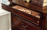 Mandura Cherry 5 Pc. Queen Bedroom Set w/ Chest - Ornate Home