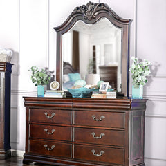 Mandura Cherry 5 Pc. Queen Bedroom Set w/ Chest - Ornate Home