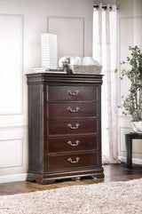 Mandura Cherry 5 Pc. Queen Bedroom Set w/ Chest - Ornate Home