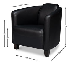 Mandy Black Arm Chair - Ornate Home