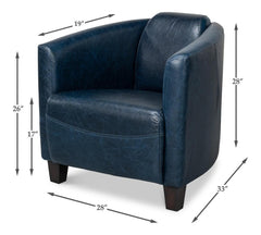 Mandy Blue Arm Chair - Ornate Home