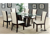 Manhattan Dark Cherry/White 7 Piece Dining Set - Ornate Home