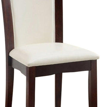 Manhattan Dark Cherry/White 7 Piece Dining Set - Ornate Home
